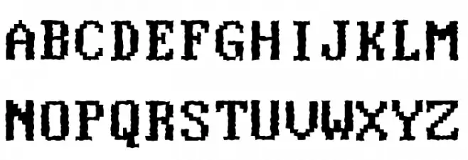 Good Old DOS Distorted Regular Schriftart Groß