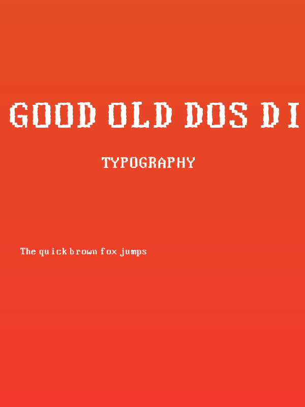 Good Old DOS Distorted Regular Poster