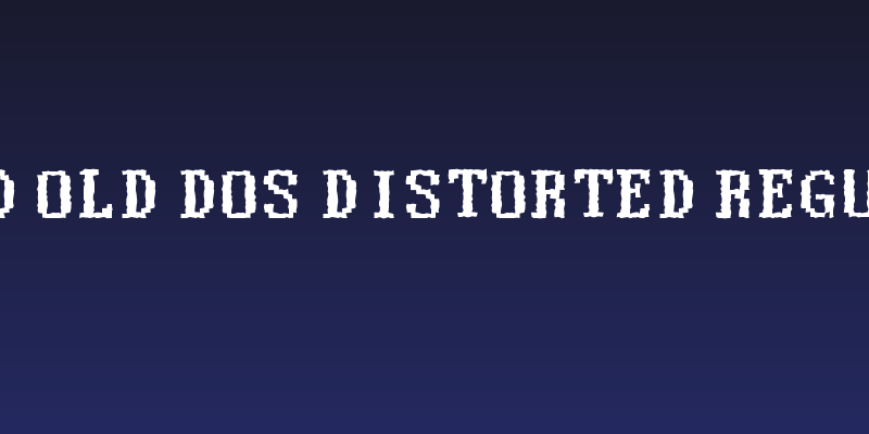 Good Old DOS Distorted Regular Social Header