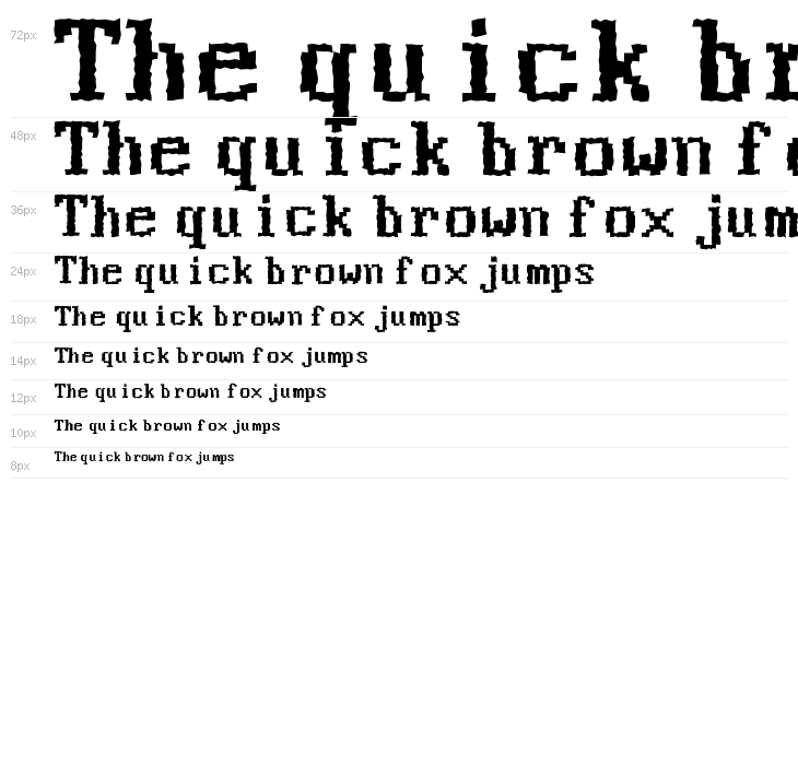 Good Old DOS Distorted Regular Waterfall