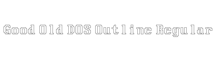 Good Old DOS Outline Regular  font caratteri gratis