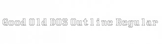 Good Old DOS Outline Regular  नि: शुल्क फ़ॉन्ट्स डाउनलोड