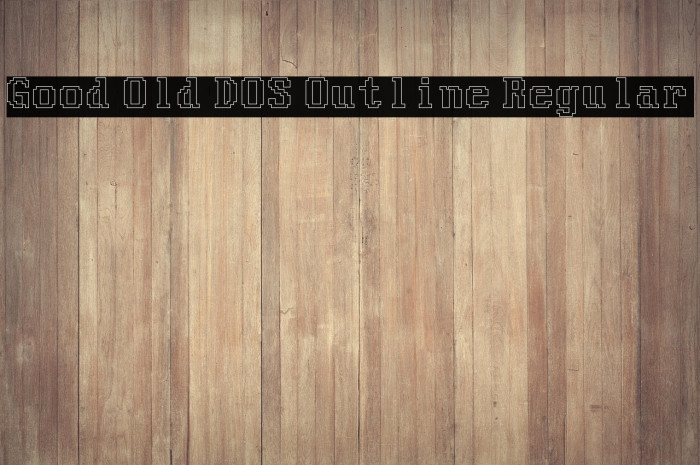 Good Old DOS Outline Regular Example 3