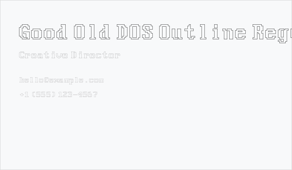 Good Old DOS Outline Regular Business Card