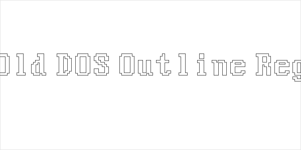 Good Old DOS Outline Regular Logo