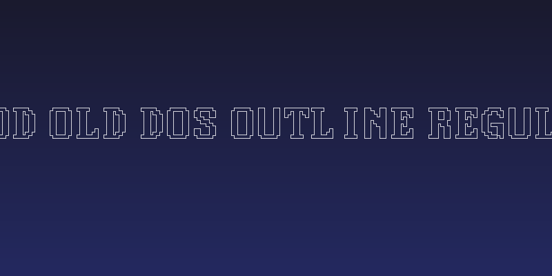 Good Old DOS Outline Regular Social Header