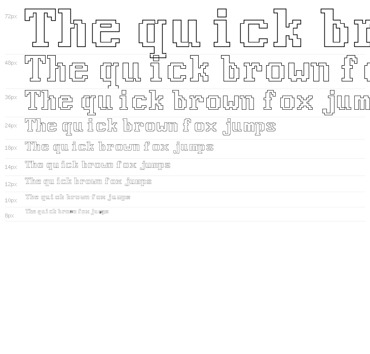 Good Old DOS Outline Regular Waterfall