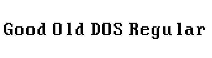 Good Old DOS Regular  Frei Schriftart Herunterladen