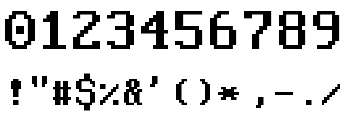 Good Old DOS Regular Font OTHER CHARS