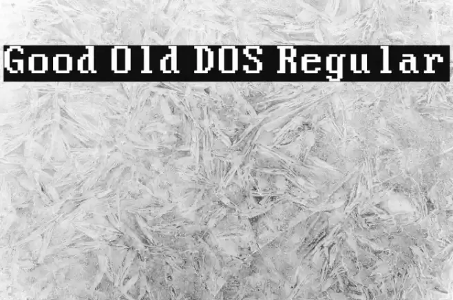 Good Old DOS Regular خط examples
