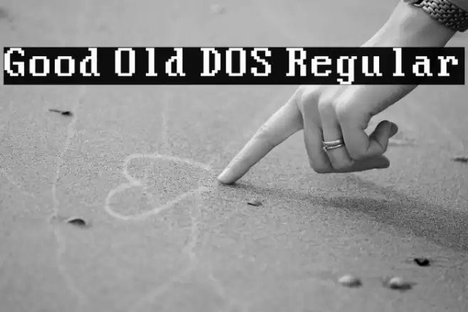Good Old DOS Regular خط examples