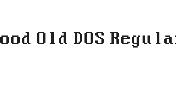 Good Old DOS Regular Logo
