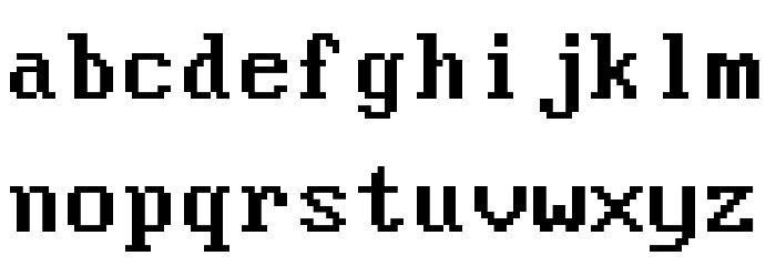 Good Old DOS Regular Font LOWERCASE