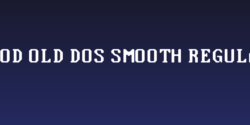 Good Old DOS Smooth Regular Social Header