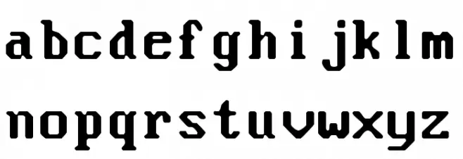 Good Old DOS Smooth Regular Schriftart Kleinbuchstaben