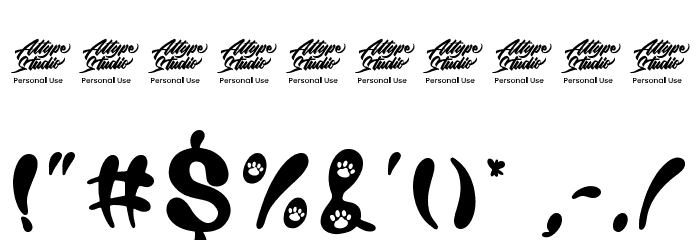 Good Pawoo Display Font OTHER CHARS