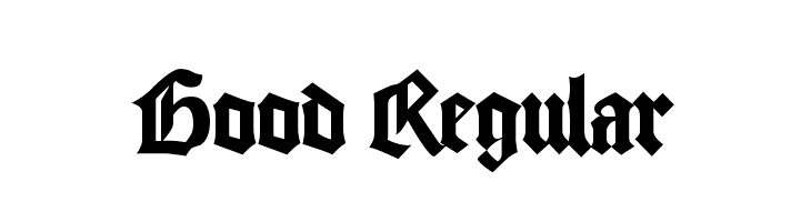 Good Regular Fonte