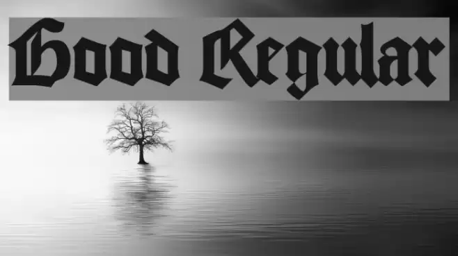 Good Regular Font examples