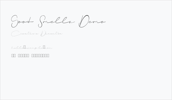 Good Smells Demo Business Card