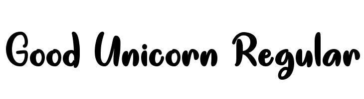 Good Unicorn Regular  免费字体下载