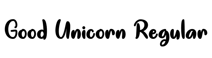 Good Unicorn Regular  Frei Schriftart Herunterladen