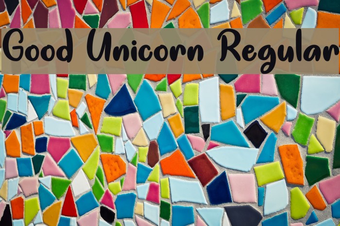 Good Unicorn Regular Font examples