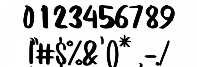 Good Vibes Font OTHER CHARS