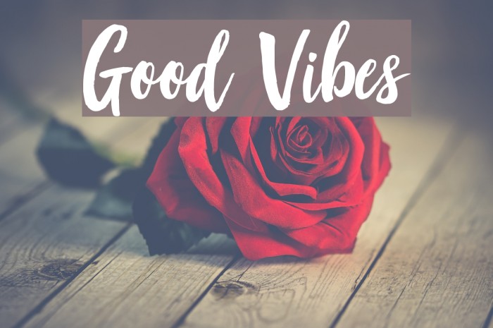 Good Vibes Font examples