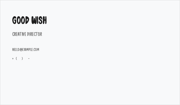 Good Wish Business Card