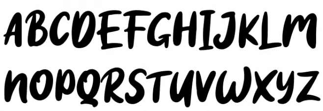 Good boy Font UPPERCASE