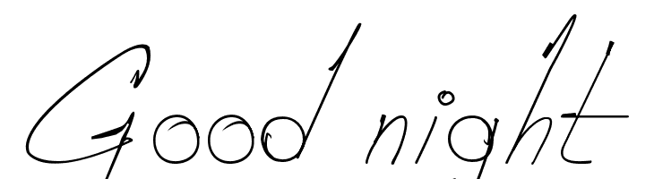 Good night  免费字体下载