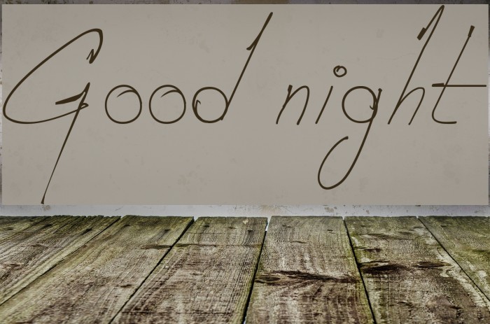 good night特殊字体图片