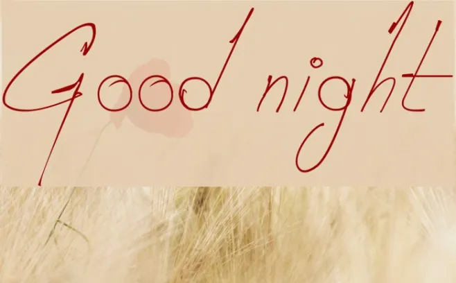 Good night Example 3