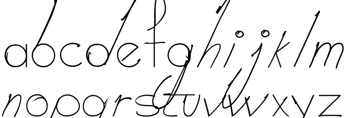 Good night Font LOWERCASE
