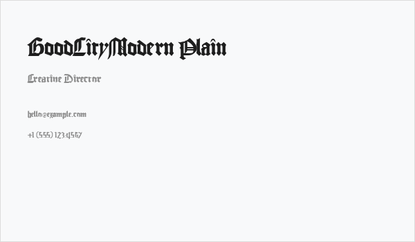 GoodCityModern Plain Business Card