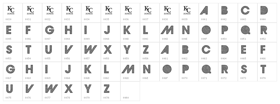 GoodMorningAfternoonDEMO Character Map