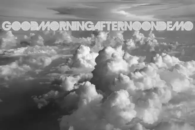 GoodMorningAfternoonDEMO フォント examples