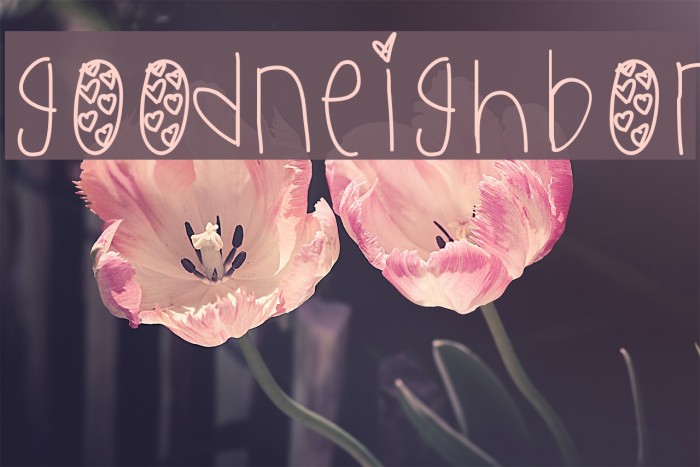 GoodNeighbor Font examples