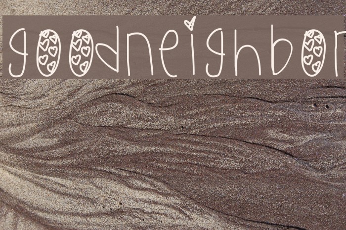 GoodNeighbor Font examples
