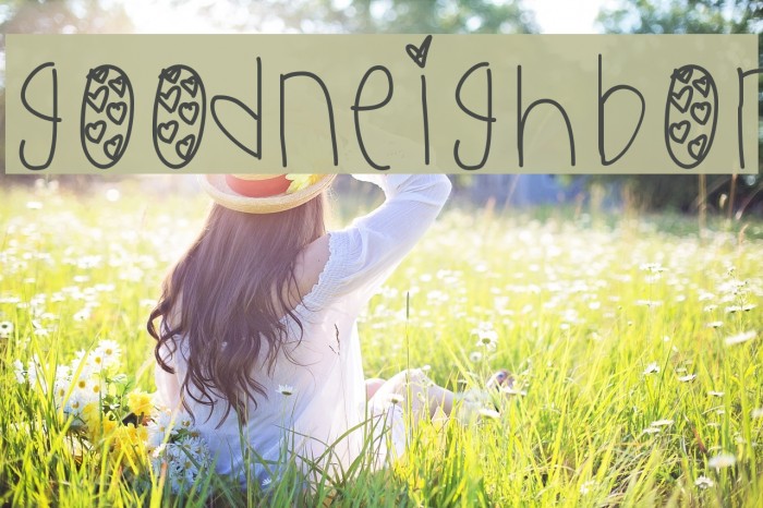 GoodNeighbor Font examples