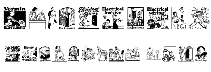 GoodOldEyeCatchers Font OTHER CHARS