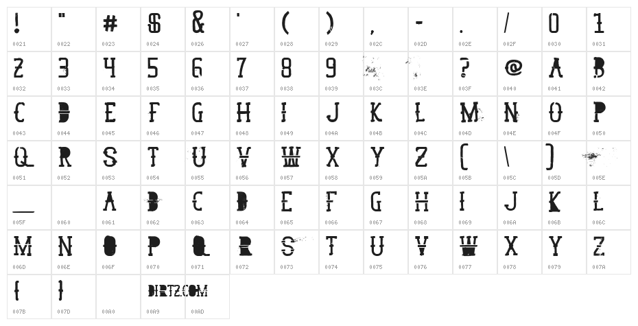 GoodPeace Character Map