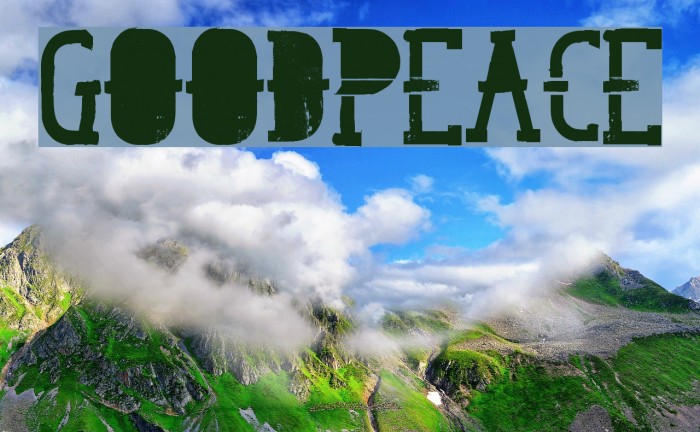 GoodPeace Font examples