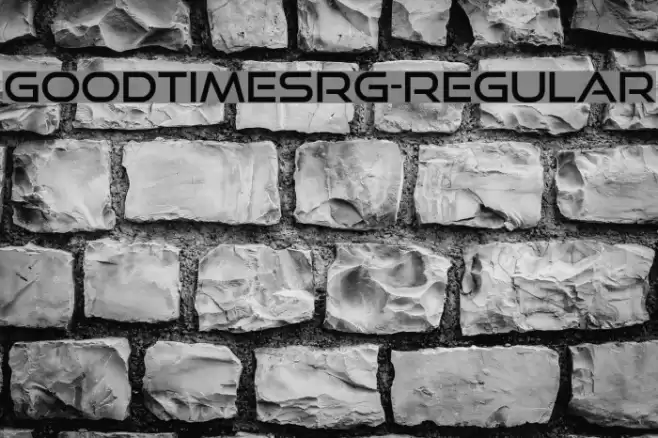 GoodTimesRg-Regular Font examples