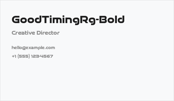 GoodTimingRg-Bold Business Card