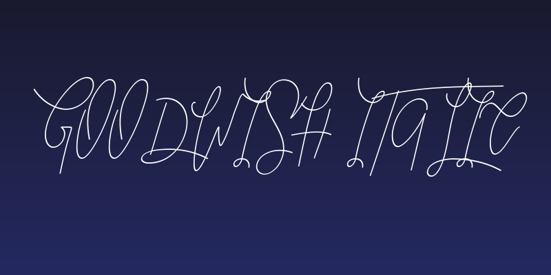 GoodWish Italic Social Header