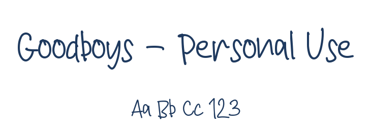 Goodboys - Personal Use Font Preview