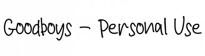 Goodboys - Personal Use Шрифта