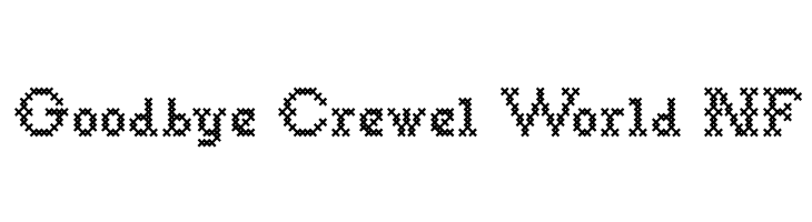Goodbye Crewel World NF Font