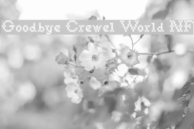 Goodbye Crewel World NF خط examples